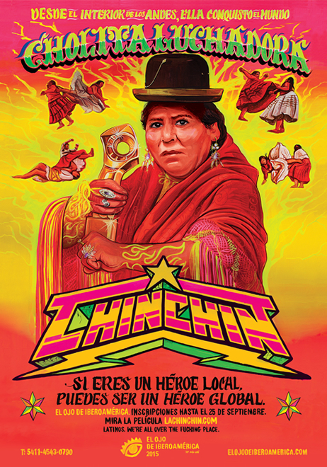 ChinChin, la cholita luchadora, la estrella de la campaña de El Ojo de Iberoamérica 2015