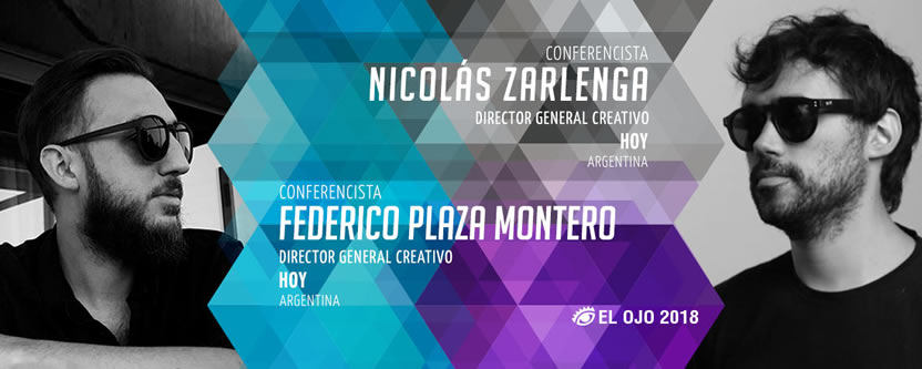 El Ojo 2018 anuncia a Nicolás Zarlenga y Federico Plaza Montero como Conferencistas