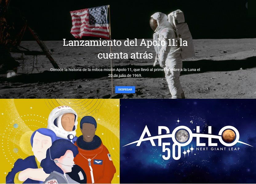 Google celebra 50 años del alunizaje del Apollo 11
