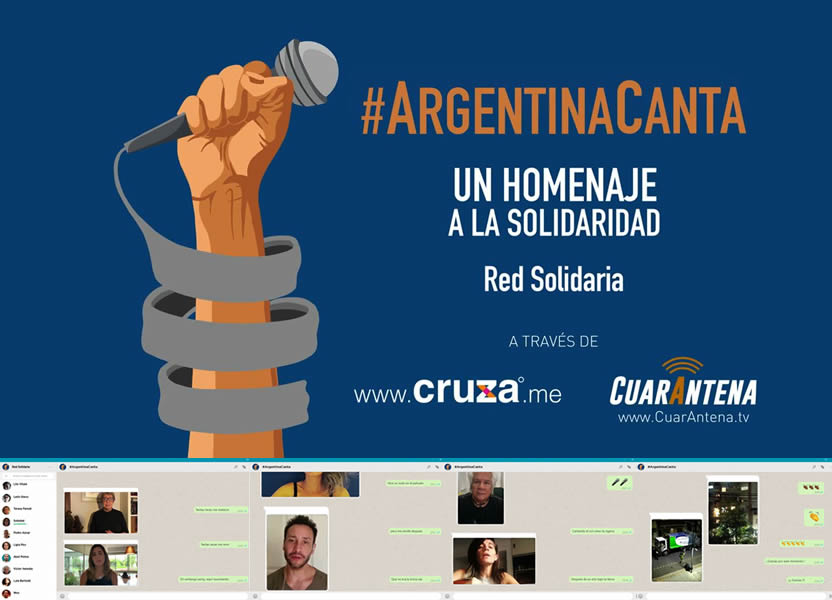 Con Red Solidaria, la comunidad artística alentó al pueblo con #ArgentinaCanta