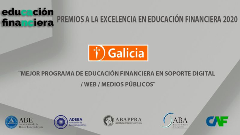 Reconocen a Banco Galicia por su programa de educación financiera