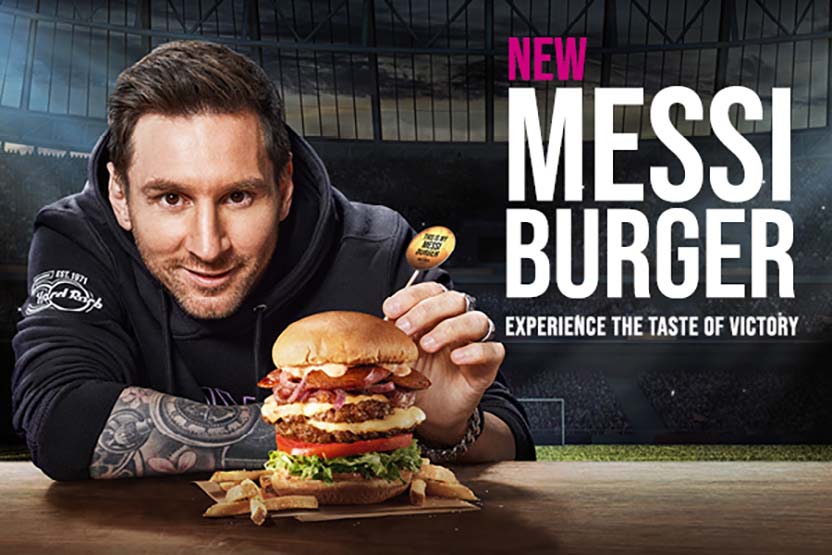 Hard Rock Café lanza su nueva hamburguesa inspirada por Lionel Messi