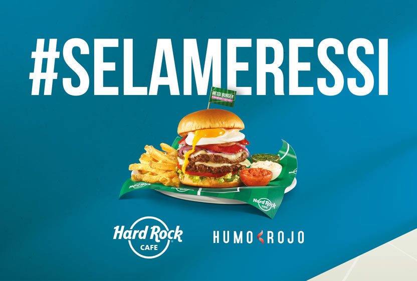 Hard Rock Café presentó la hamburguesa que se Meressi ideada por Humo Rojo 