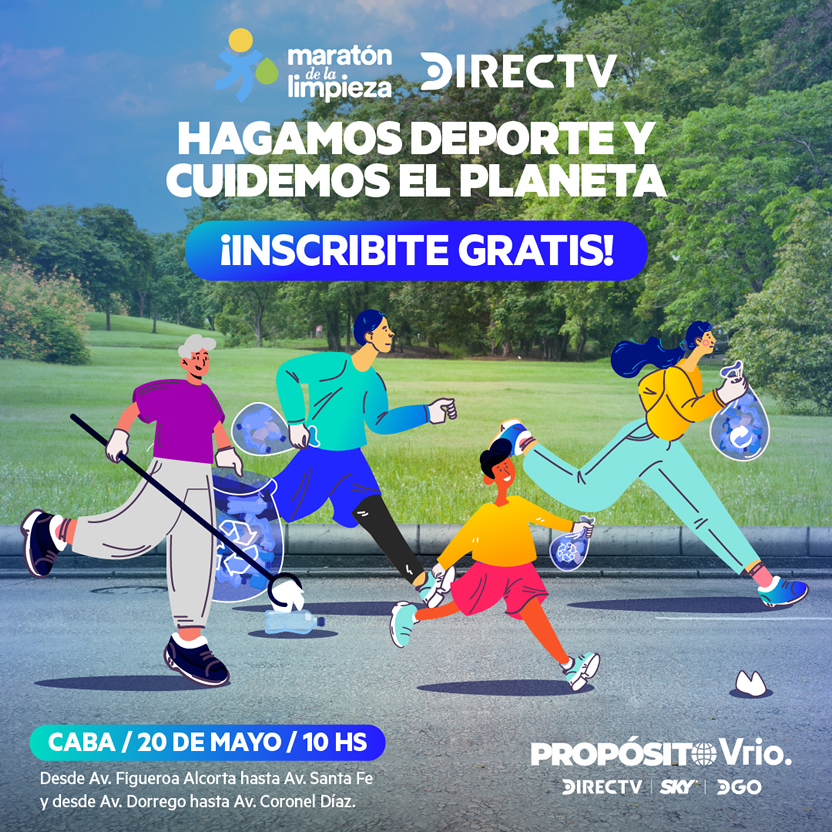 DIRECTV es main sponsor de la Maratón de la Limpieza de Buenos Aires