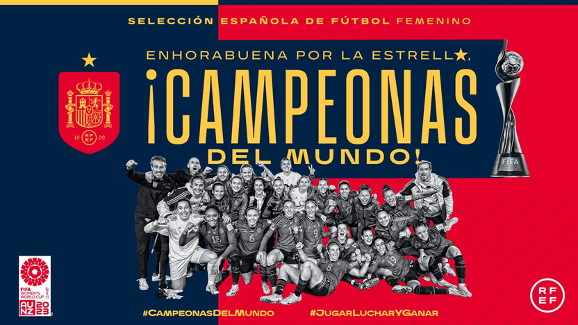 Las marcas celebran el título de la selección española de fútbol femenino en el Mundial