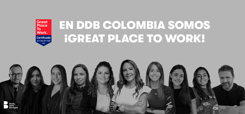 Una vez más, el Grupo DDB Colombia obtiene el certificado Great Place to Work