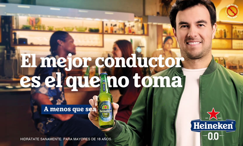 El piloto mexicano Checo Pérez se alía con Heineken y LePub para un experimento social