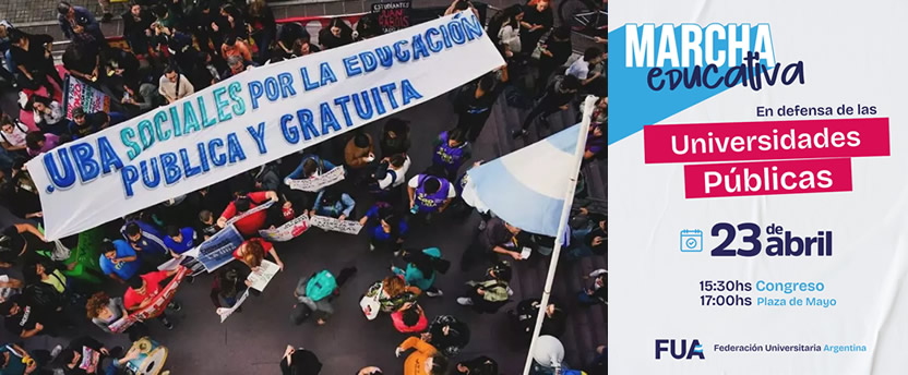 Argentina marcha en defensa de la universidad pública