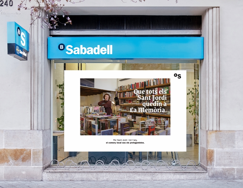 Banco Sabadell celebra Sant Jordi junto a DDB con las librerías como protagonistas