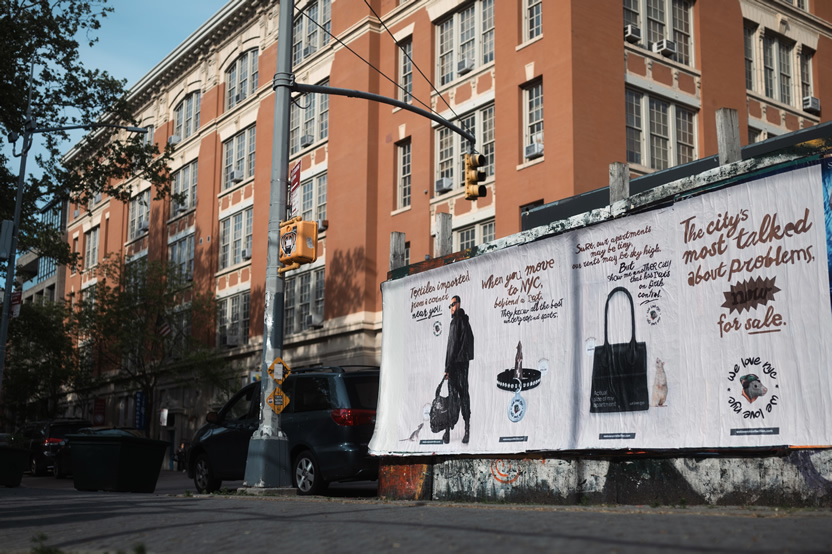 The Ratvertising Collection: Founders convierte la basura de New York en moda