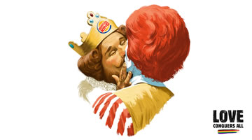 Burger King le declara su amor a McDonalds