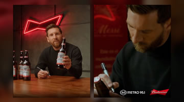 Metro 95.1 te regala una botella de Cerveza Budweiser firmada por el futbolista Lio Messi