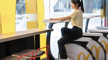 Bicicletas sustentables en McDonalds China