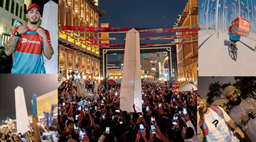 PedidosYa y Lanzallamas: Obelisco en Qatar