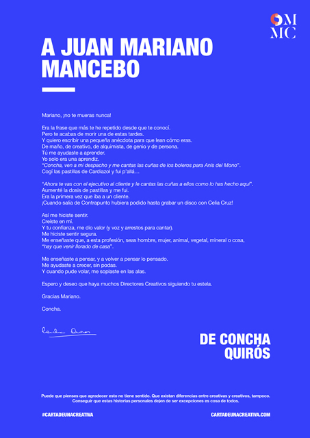 Concha a Juan Mariano Mancebo