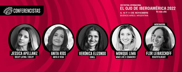 Jessica Apellaniz, Anita Ríos, Monique Lima, Flor Leibaschoff y Vero Elizalde se suman al Ciclo de Conferencias de El Ojo 2022