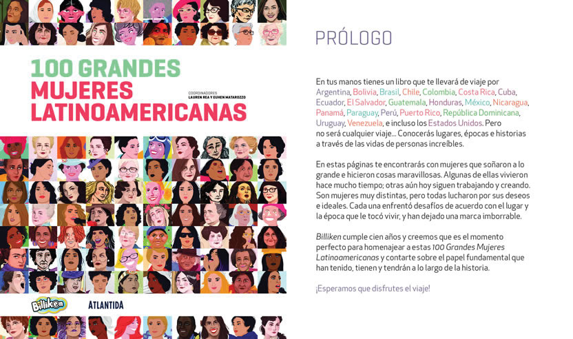 Billiken presenta el libro 100 Grandes Mujeres Latinoamericanas