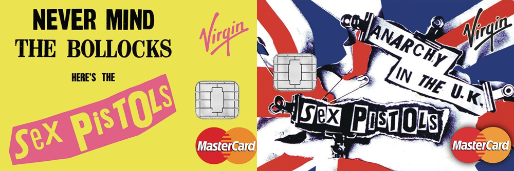 Virgin personaliza sus tarjetas de crédito con los Sex Pistols