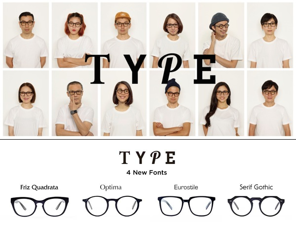 W+K Tokyo personaliza lentes con tipografías
