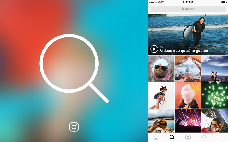 Instagram introduce videos a su explore