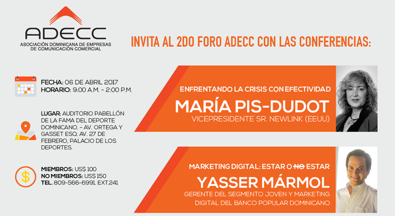 Foros ADECC anuncia sus próximas conferencias sobre Manejo de Crisis y Marketing Digital