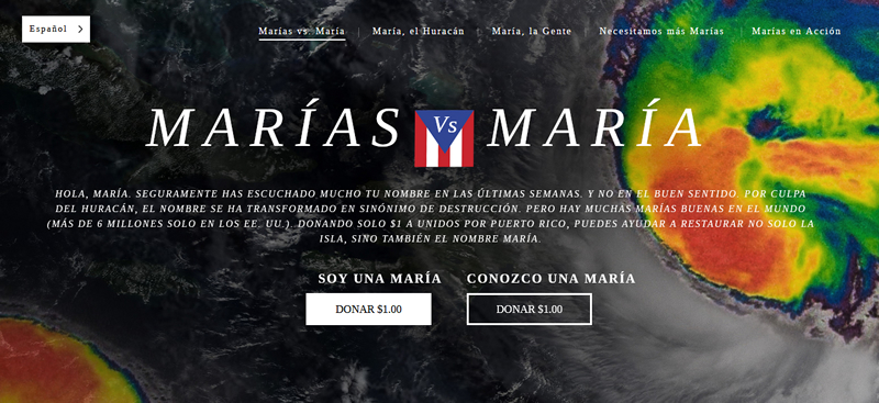 Marías vs María, la propuesta de The Community para los afectados en Puerto Rico