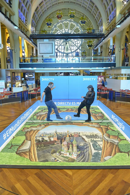 DIRECTV transporta el Mundial de Rusia 2018 al Abasto Shopping con un mural 3D