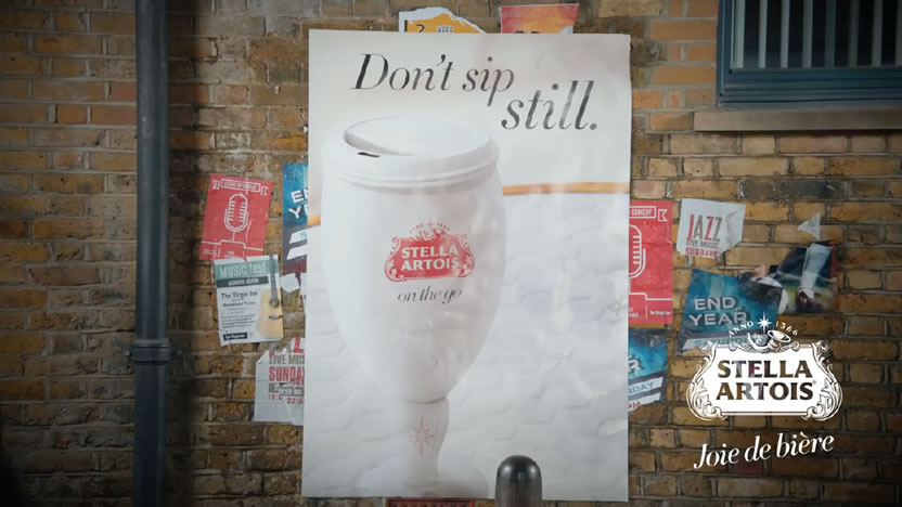 Stella Artois sirve cerveza en copas de papel
