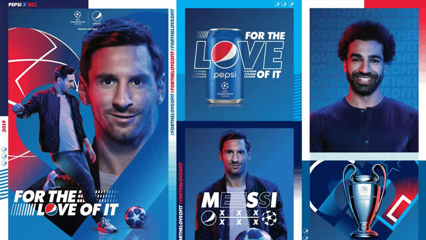 Messi y Salah protagonizan la nueva campaña mundial de Pepsi y la UEFA