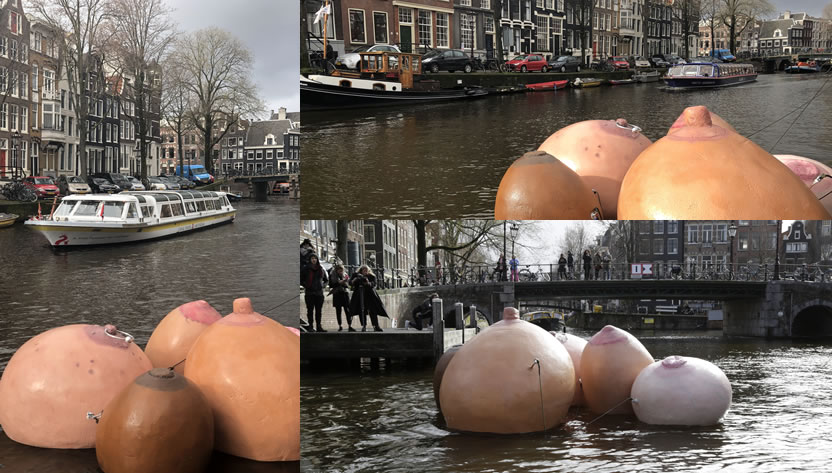 Tetas flotantes, de 72andSunny, por la equidad en los canales de Ámsterdam