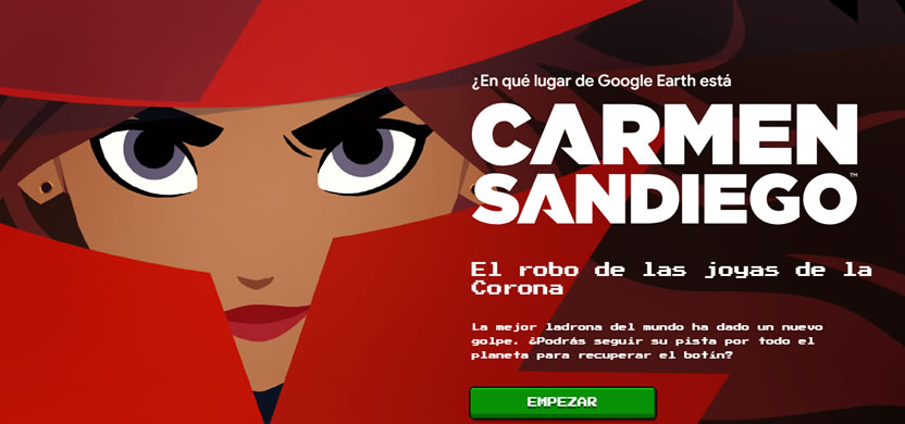 Volvé a atrapar a Carmen Sandiego en Google Earth