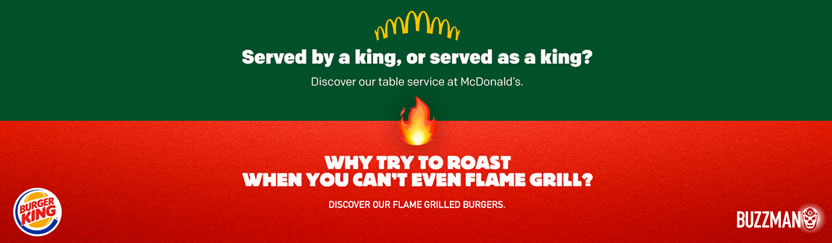 Burger King advierte a McDonalds: ¡No juegues con fuego!