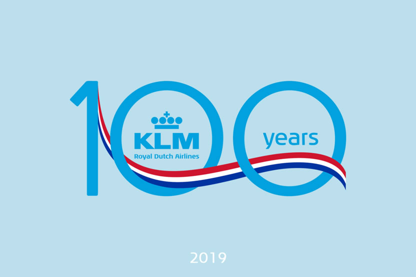 KLM celebra 100 años con un logotipo conmemorativo