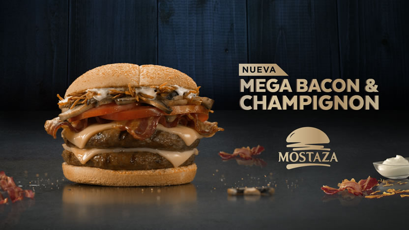 Imágenes Sensibles: Mostaza lanza su nueva Mega Bacon & Champignon