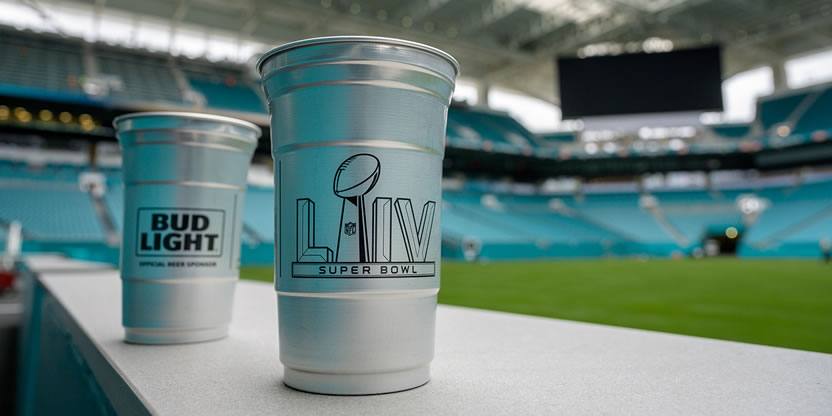 Centerplate, Ball y Bud Light llevaron vasos reciclables al Super Bowl LIV