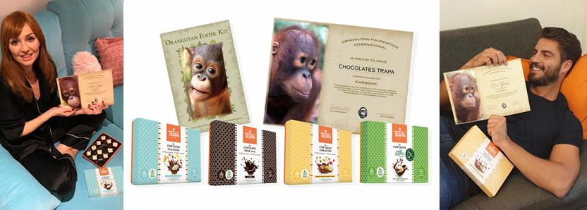 Chocolates Trapa celebra 50 años del Bombón Cortado apadrinando orangutanes