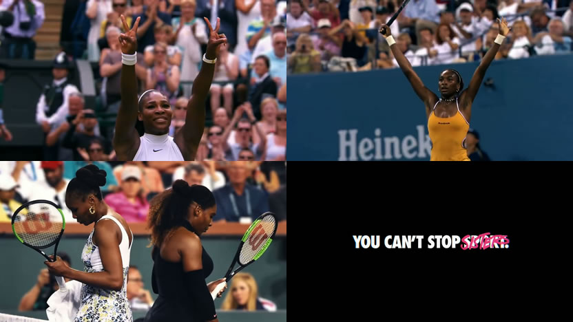 W+K y Nike destacan la fraternidad de Venus y Serena Williams en You Cant Stop Sisters