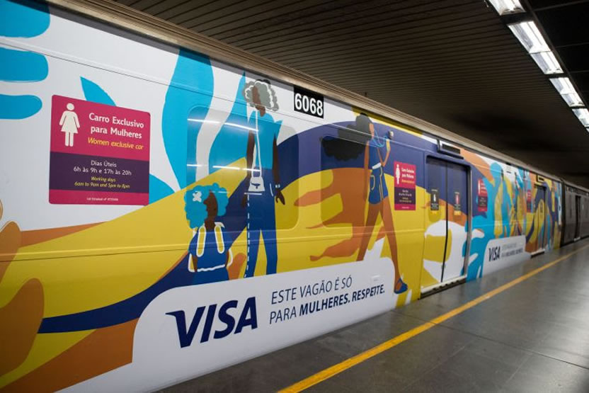 Visa y Almap invitan artistas a personalizar vagón exclusivo de mujeres en el MetrôRio