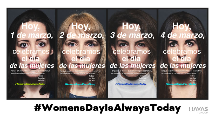 Con #WomensDayIsAlwaysToday, Havas quiere reflexionar sobre la equidad de género