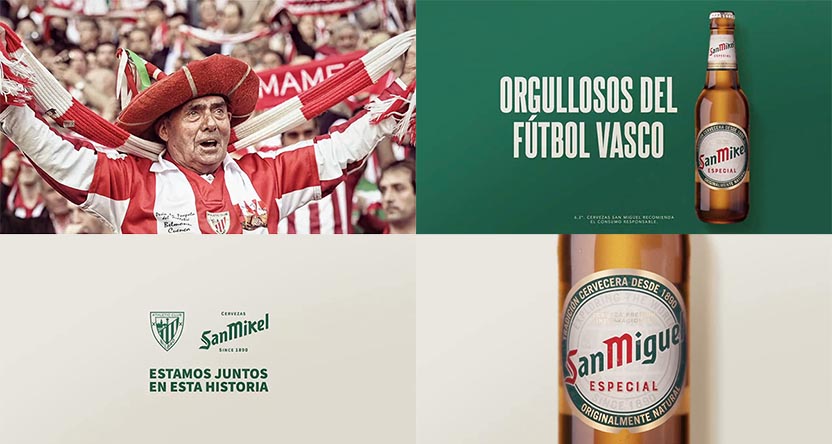 Cervezas San Miguel se transformó en San Mikel para homenajear al fútbol vasco