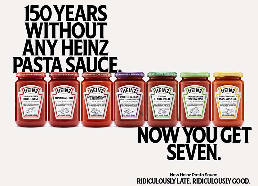 Heinz presenta sus salsas para pasta 150 años tarde con This is ridiculous  