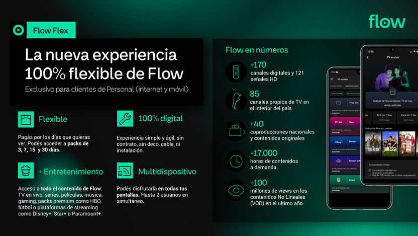 Nuevo servicio Flow 100% flexible