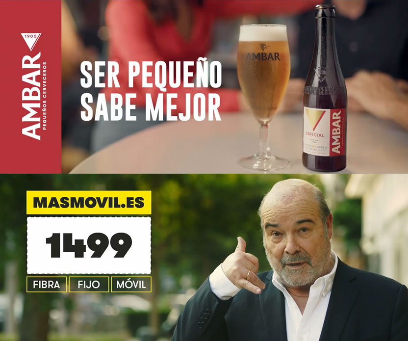 Nuevas campañas de Pingüino Torreblanca España para Cerveza Ambar y MÁSMÓVIL