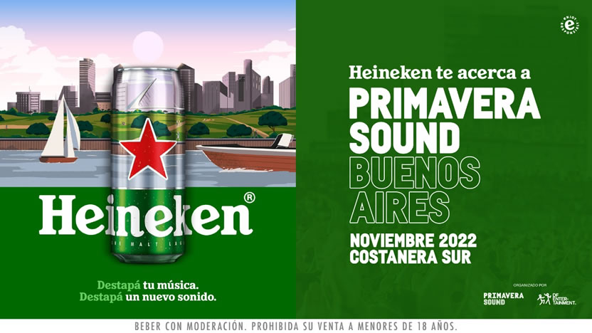 Heineken acerca los sonidos de Primavera Sound Buenos Aires en su debut en Argentina