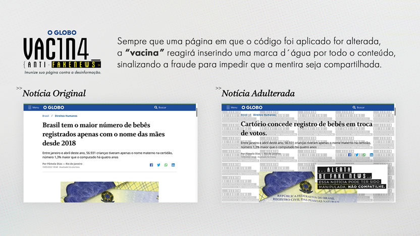 BETC y O Globo crean vacuna anti-fake news
