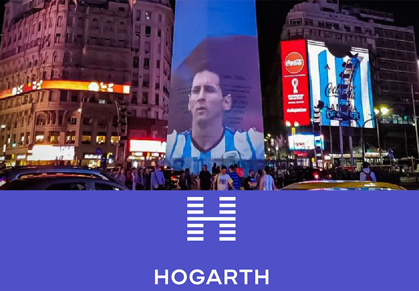 Hogarth junto a Coca-Cola en la campaña Mundial Qatar 2022