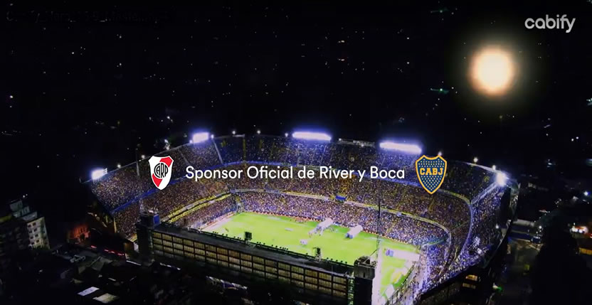 Cabify sponsor de River y Boca en el fútbol