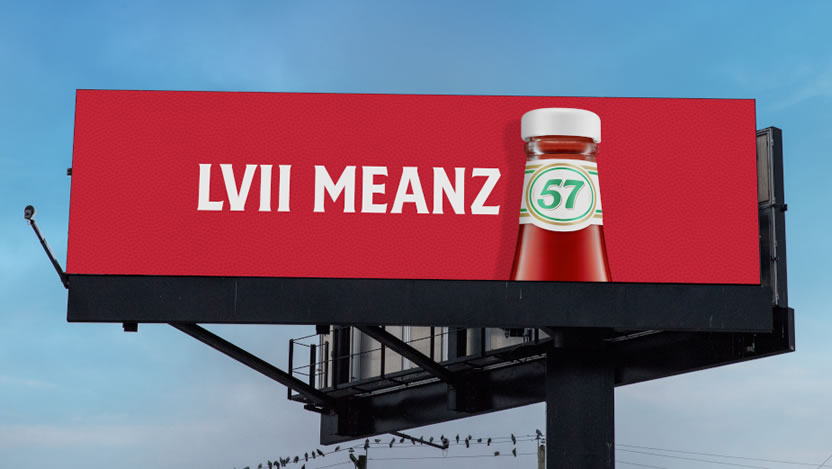 Heinz idea LVII Meanz 57 para el Super Bowl