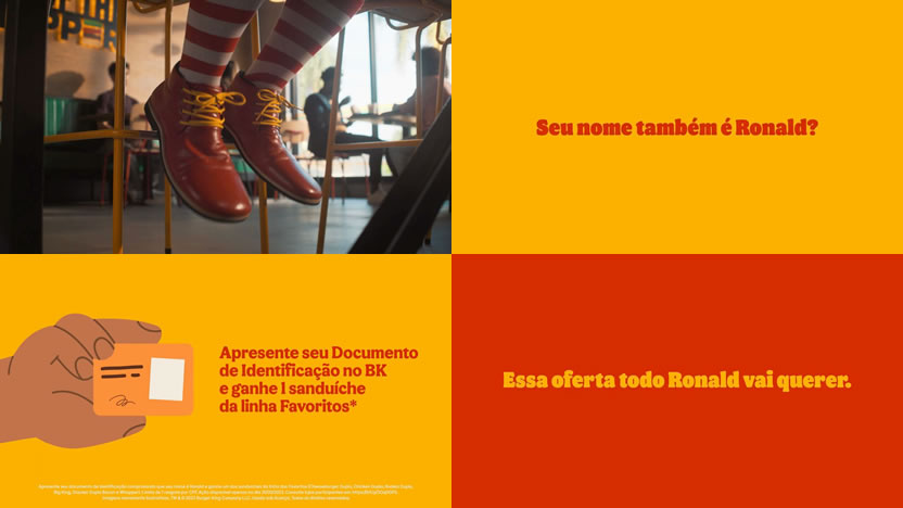 Burger King Brasil regala un sándwich a los Ronalds de la mano de la agencia DAVID