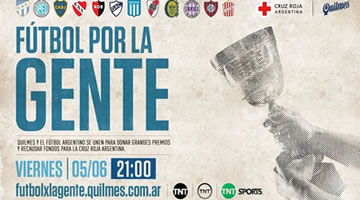 Quilmes y los grandes equipos del fútbol argentino se unen en un show solidario de TV